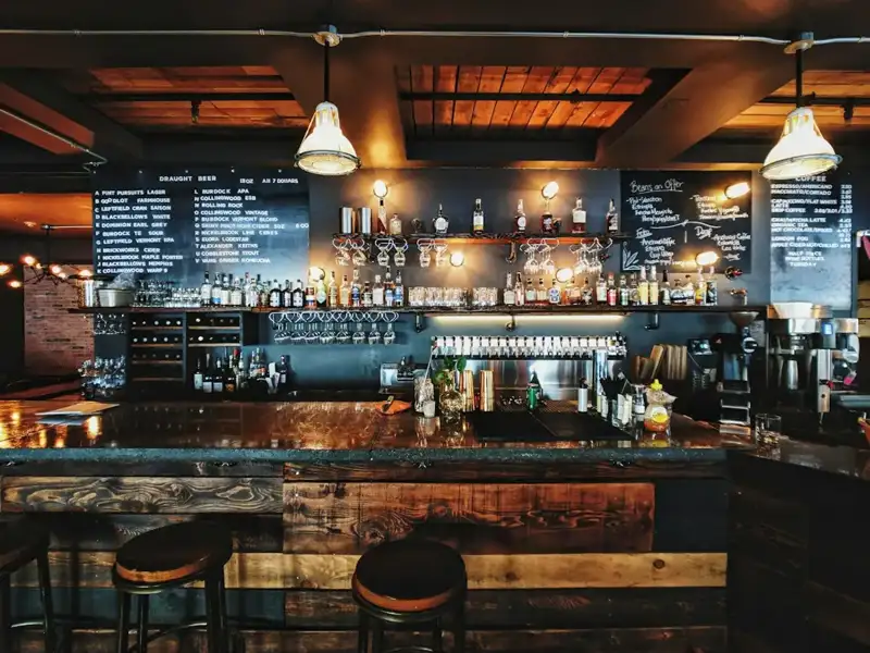 Pub bar counter